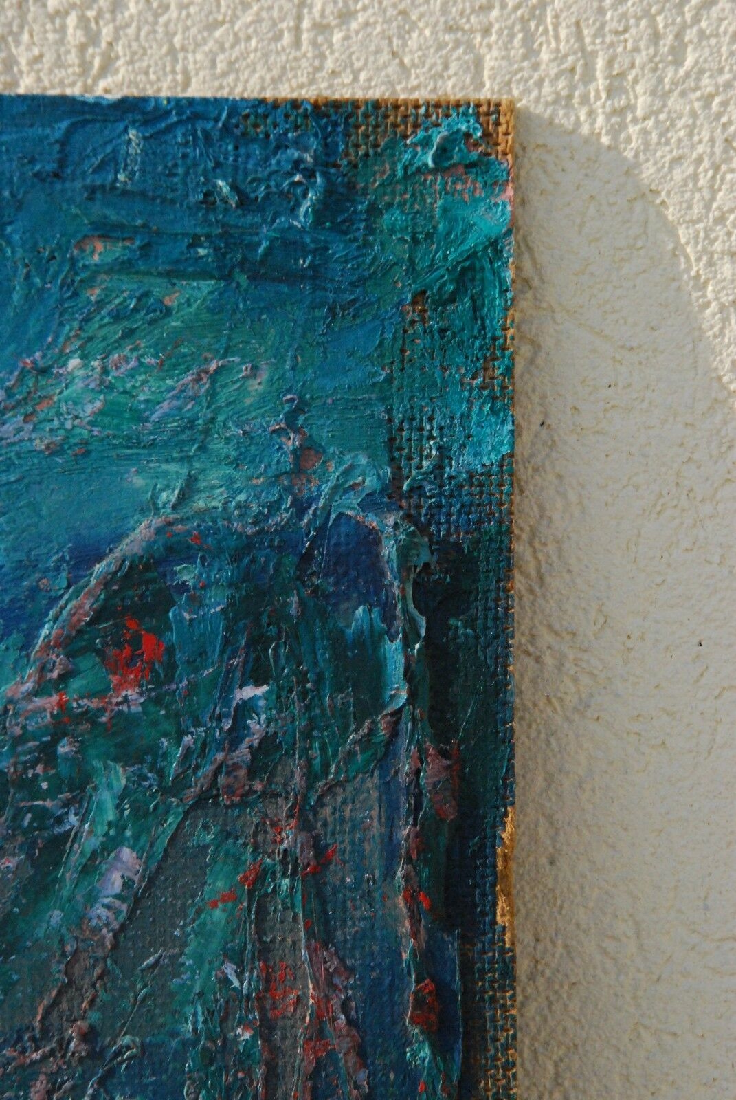 Tableau paysage de l'Isère abstrait 1960 Jean Buffa