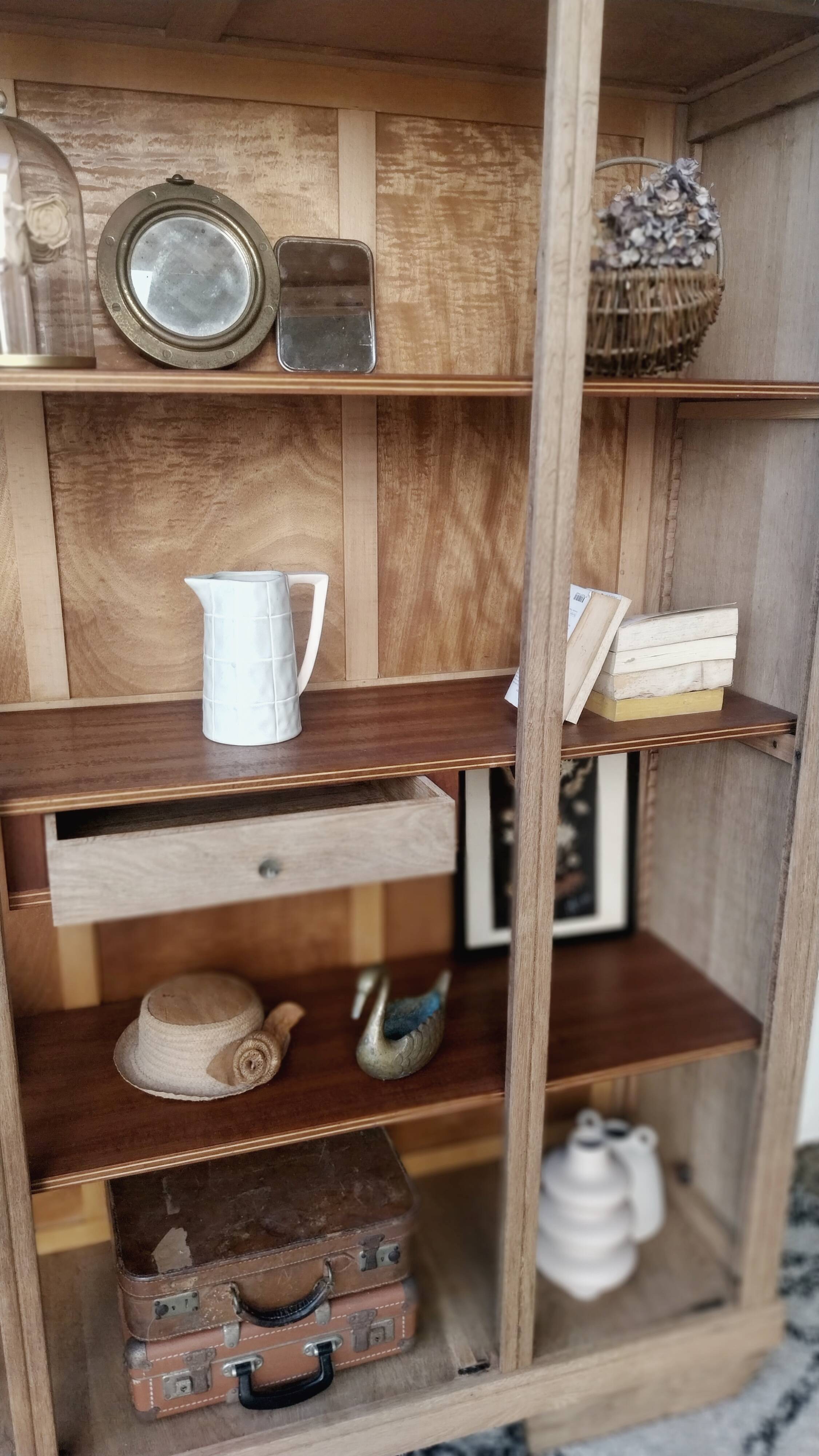 art deco wardrobe, bookcase