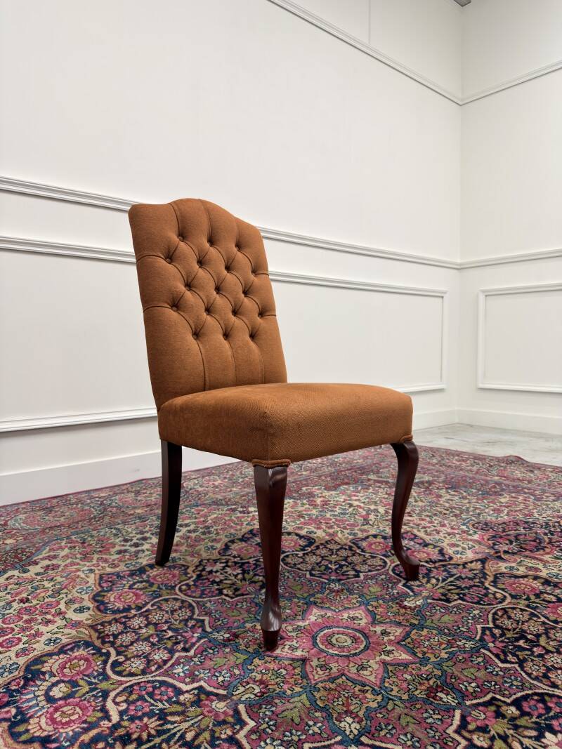 Set of Classic English Upholstered Chesterfield Chairs