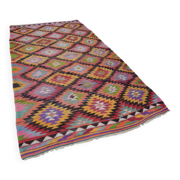 Vintage Turkish kilim, handwoven, 165x291 cm.