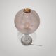Italian Murano glass lamp, silver metal by Toni Zuccheri for Mazzega.