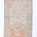 3x12 Pale Orange Beige Turkish Vintage Runner Rug, 86x352Cm SK 18322