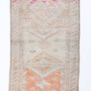 3x12 Pale Orange Beige Turkish Vintage Runner Rug, 86x352Cm SK 18322
