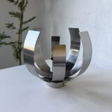 Oxar space age chrome flower wall light