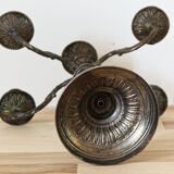 5-burner candlestick in silver bronze