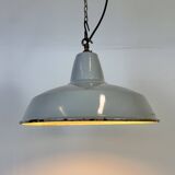 Industrial Grey Enamel Factory Pendant Lamp from Thorlux, 1960s