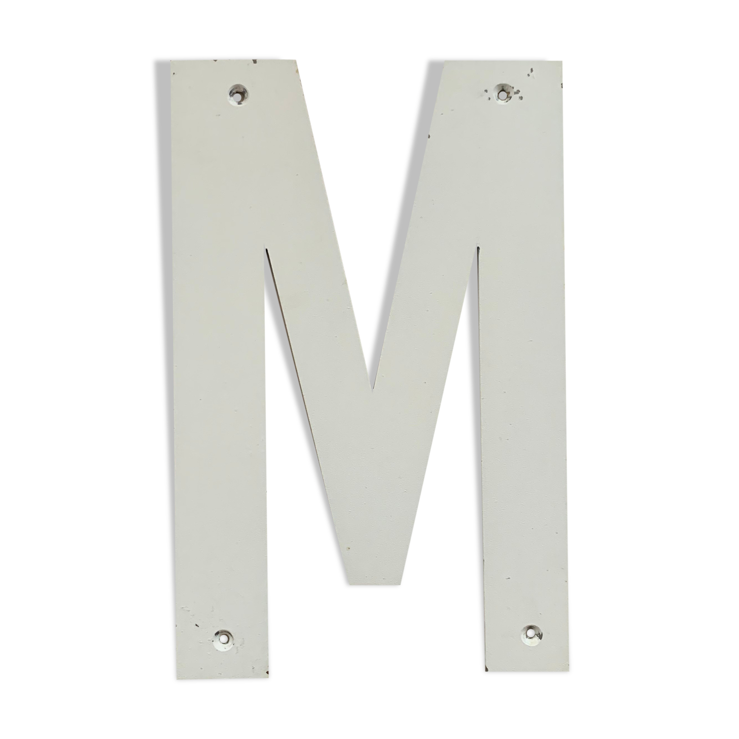 Lettre d’enseigne ancienne M / 27cm
