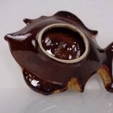 French studio ceramic bowl with fish from Vallauris, 1970s