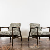 Pair of Mid-Century Modern GFM 87 Armchairs by Juliusz Kędziorek, 1960s