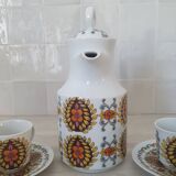 Vintage retro pattern coffee tea set
