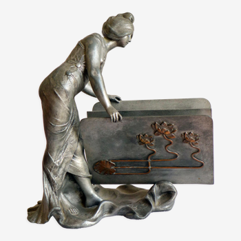 Art nouveau letter holder by Elsie Ward Hering