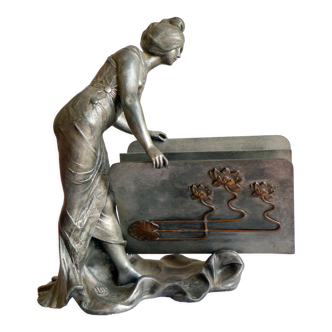Art nouveau letter holder by Elsie Ward Hering