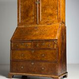 Burr walnut bureau bookcase 19th century