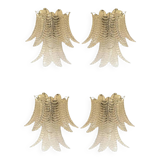 Set of 4 Transparent “Felci” Glass Wall Sconces