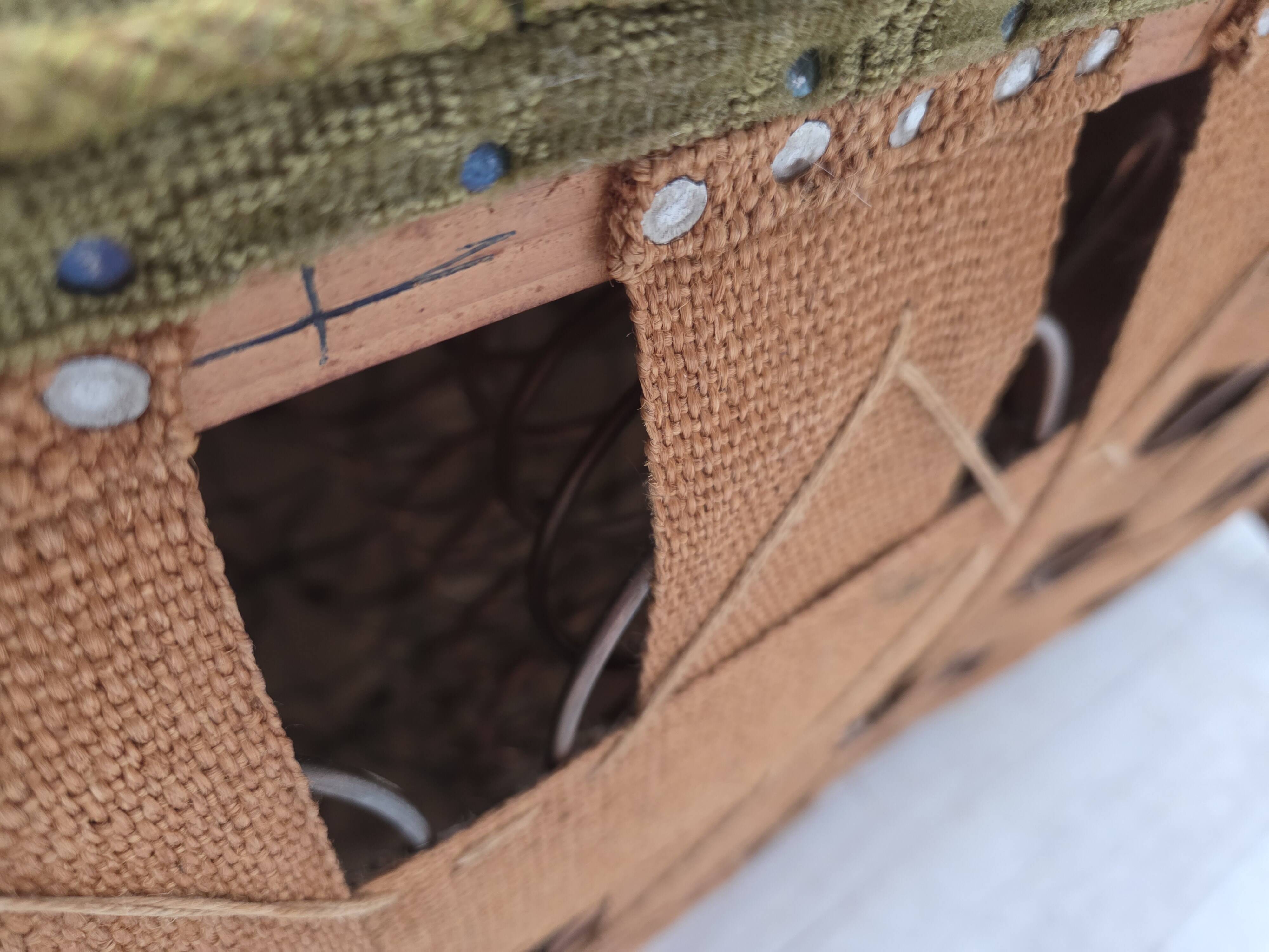 1960s, Danish armchair, original green furniture velour, ash wood