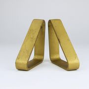 Carl Aubock III Pair of Triangular Bookends in Gilded Iron 5443, Vienna/Austria, 1970s