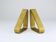 Carl Aubock III Pair of Triangular Bookends in Gilded Iron 5443, Vienna/Austria, 1970s