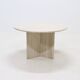 Large Italian Modern Round Travertine Dining Table 1970s
