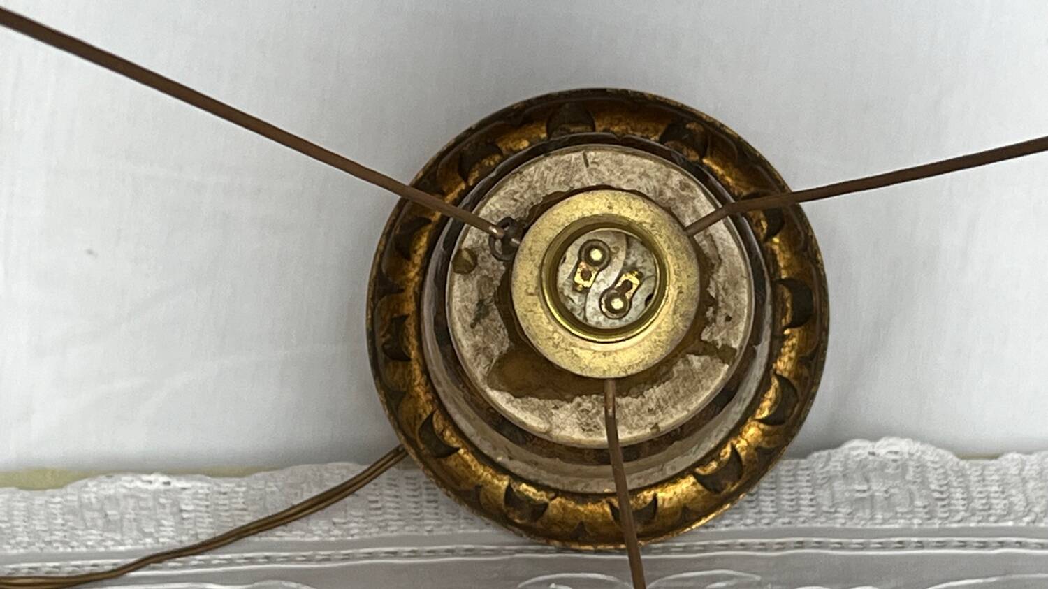 Vintage wooden table lamp