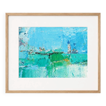 Original luminous abstract painting – dlg Nicolas de Stael
