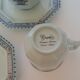 6 tasses et sous-tasses Limoges Coquet forme Lotus