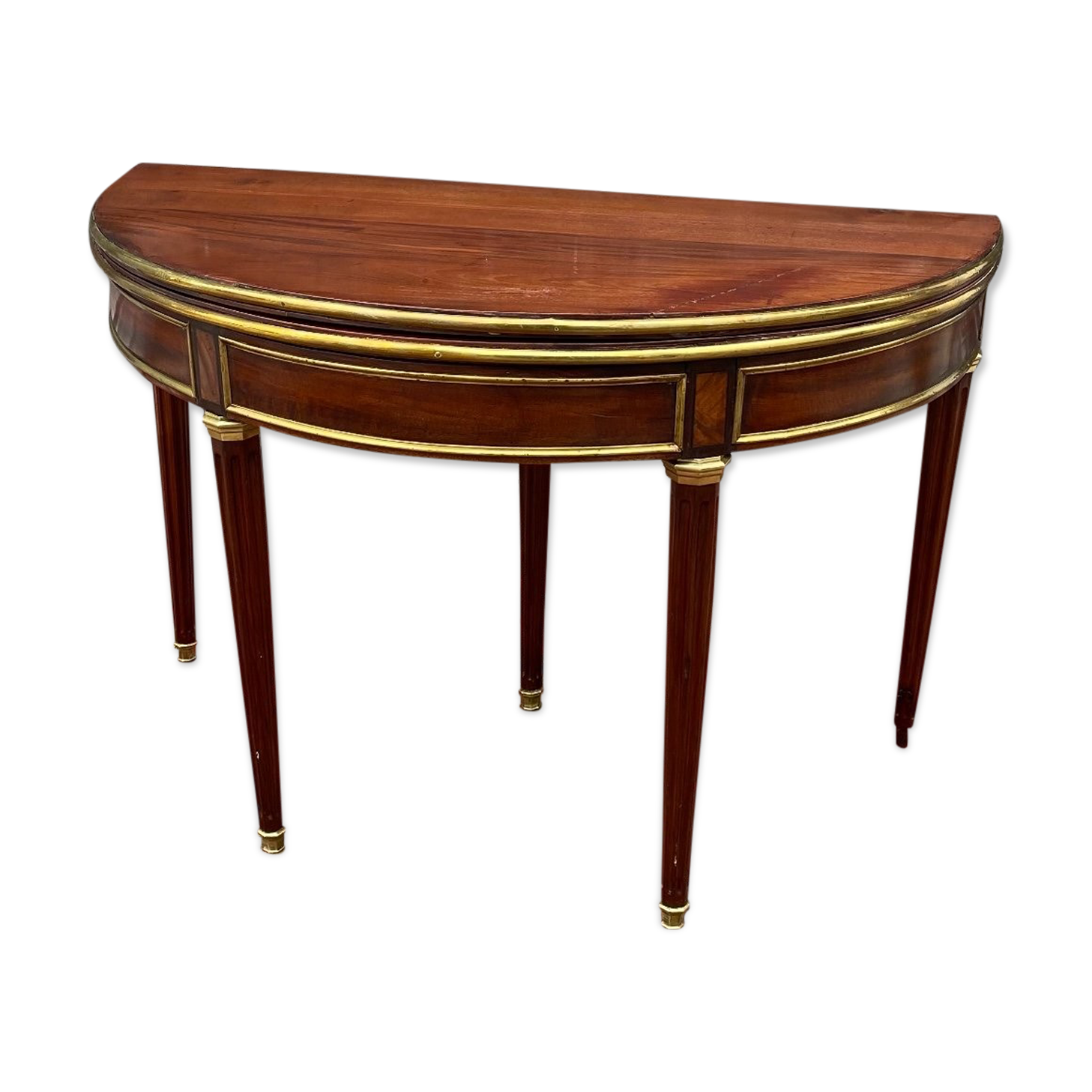 Table demi lune en acajou époque Louis XVI XVIII ème siècle