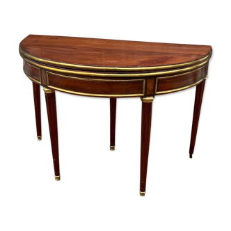 Half moon table in mahogany era Louis XVI XVIII th century