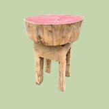 Old brutalist quadripod stool