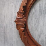 Old oval wooden frame