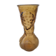 Vase italien en verre ambré avec décors de fruits en relief