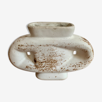 Vase brutaliste vintage en céramique