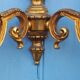 French Bronze Wall Sconces: Pair of 2-Branch Lights, C1950s