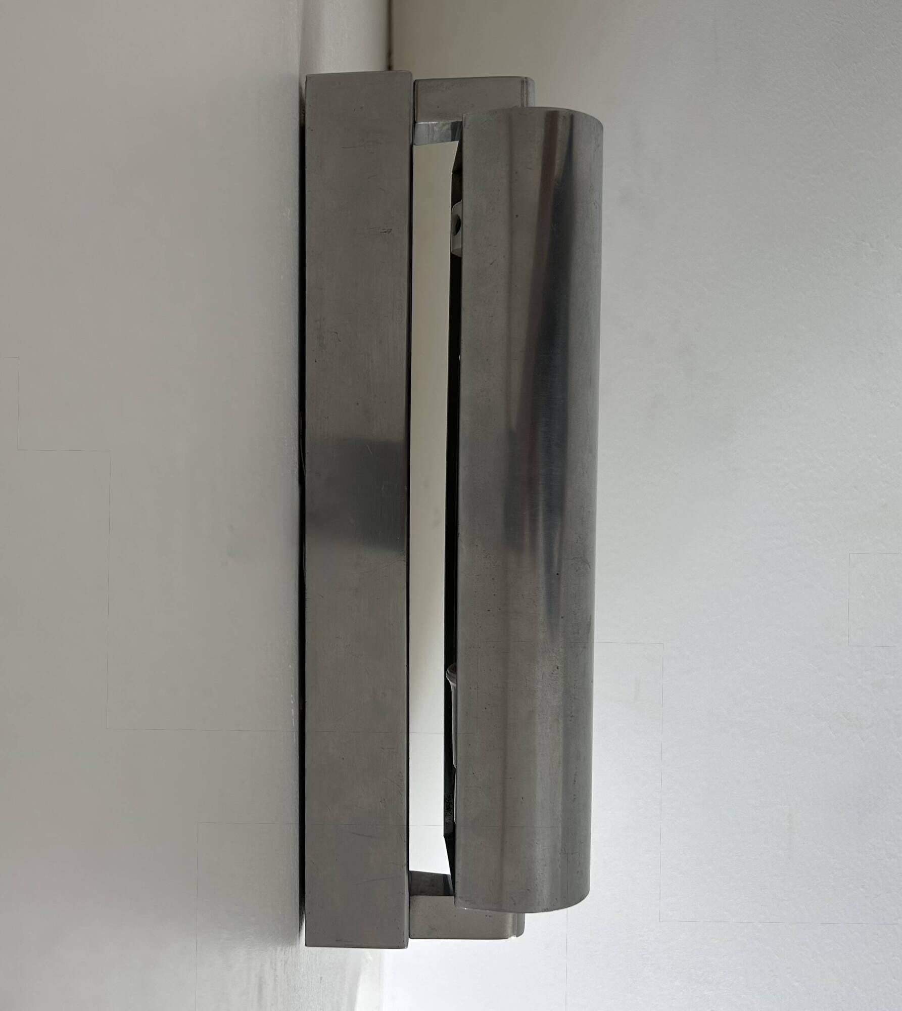 Vintage adjustable wall lamp, chrome-plated metal, modernist, France, 1940
