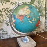 Globe terrestre lumineux 1965 édition Taride