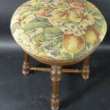 Ancien tabouret de piano tapissé