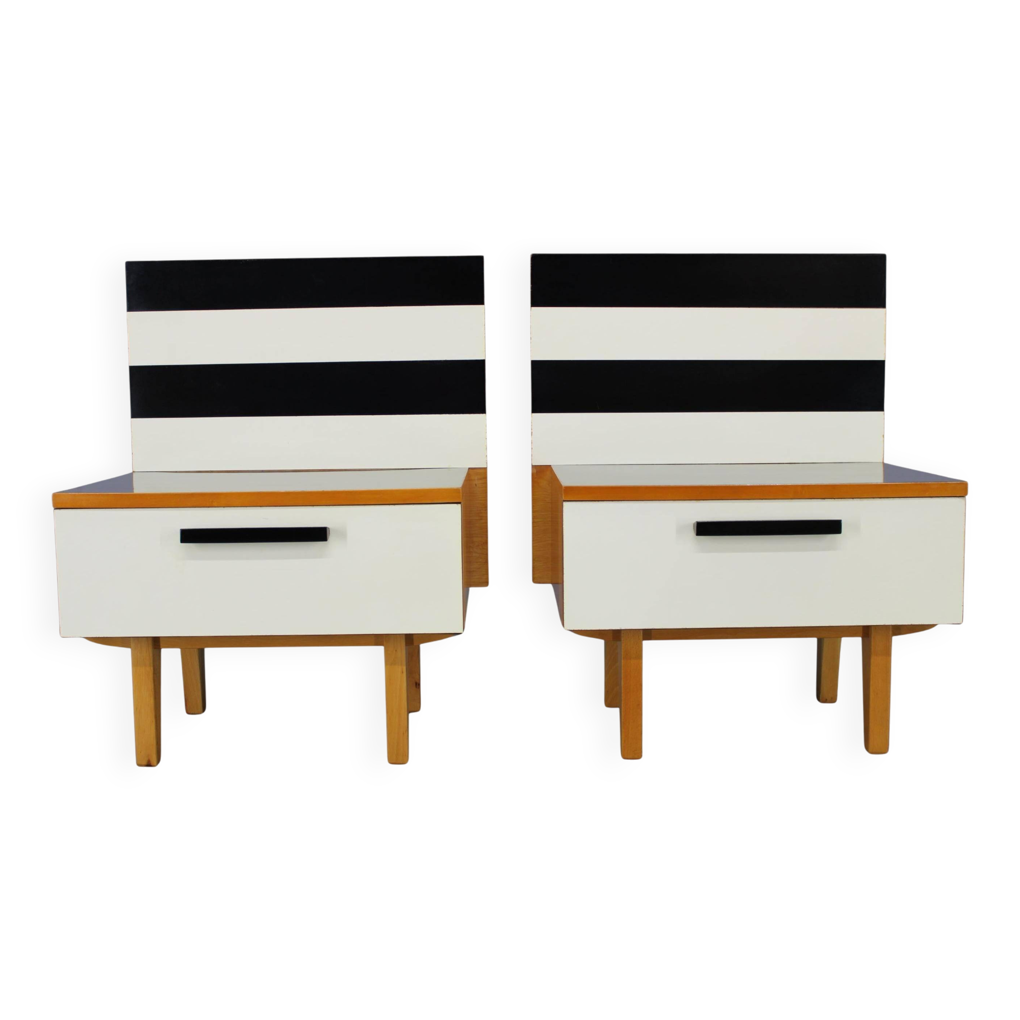 Mid-century pair of nightstands, Czechoslovakia, 1960s