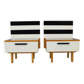 Paire de tables de chevet des années 60, Tchécoslovaquie.