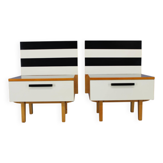 Mid-century pair of nightstands, Czechoslovakia, 1960s