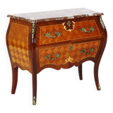 Commode bombée avec plateau en marbre, Ryden möbler AB, Nybro (Suède)