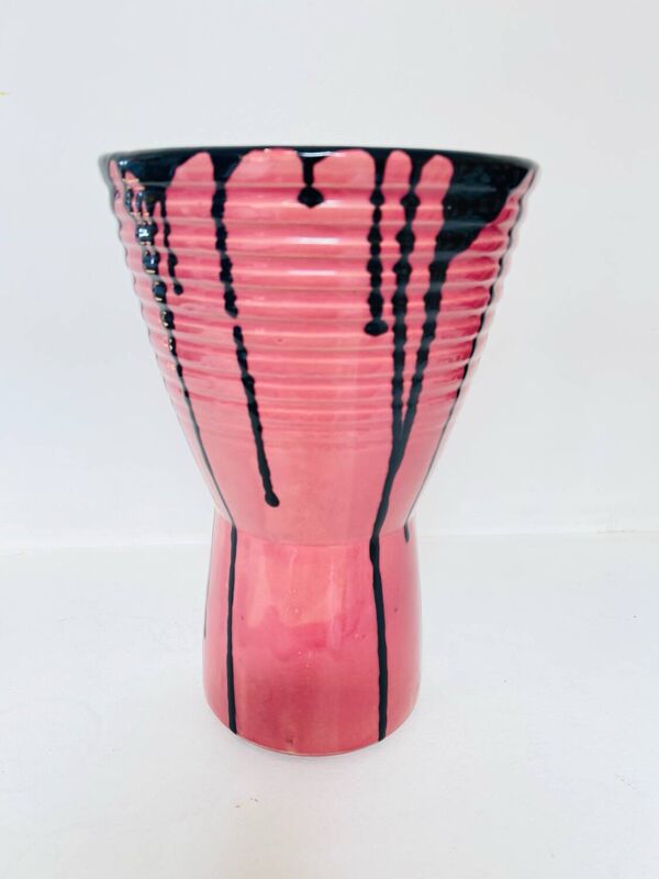 Gros vase rose Art Ceram, circa 1970
