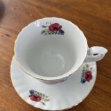 White porcelain cup and saucer