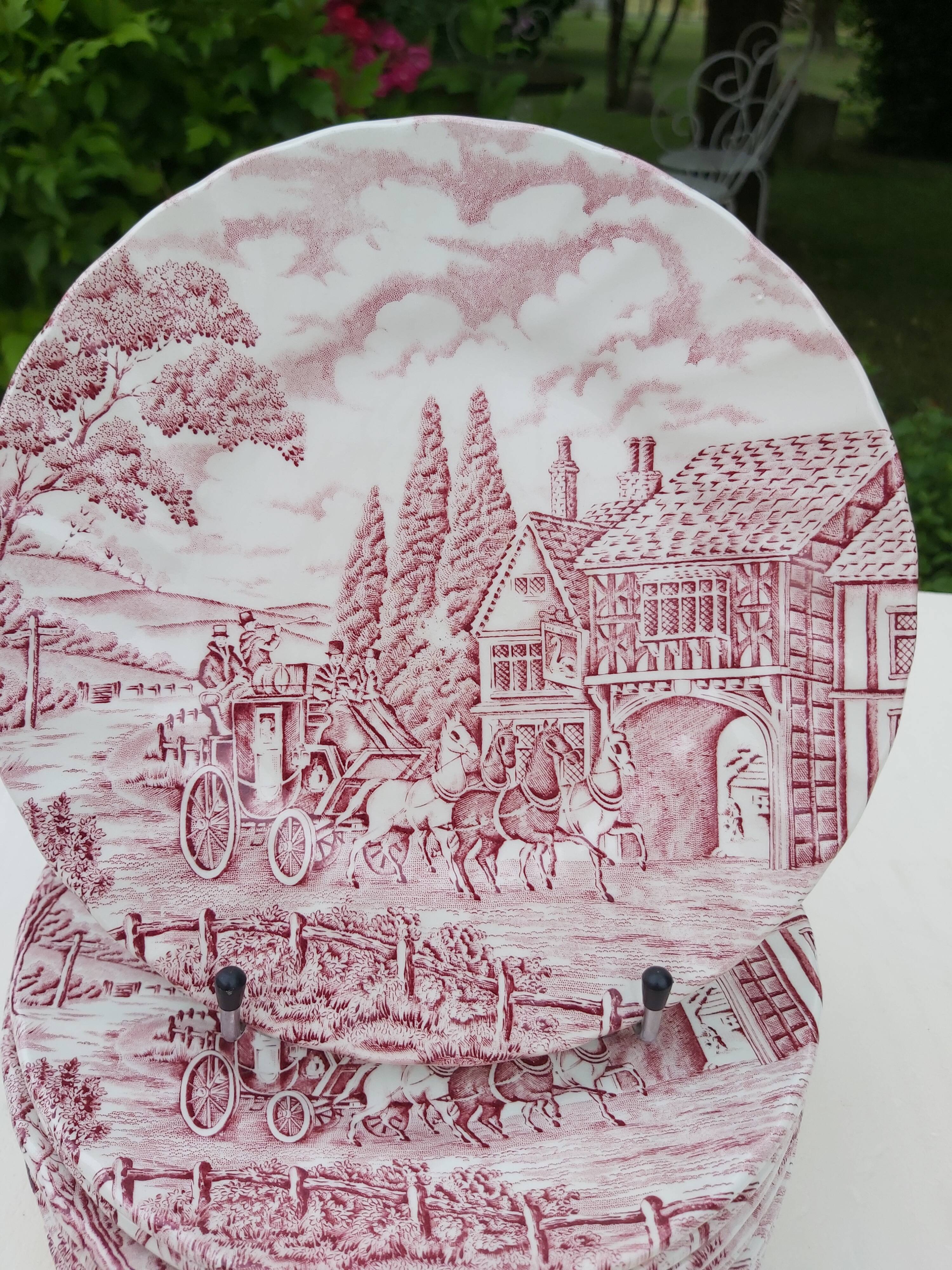12 English dessert plates Myott Royal Mail