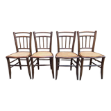 4 tanned bistro chairs