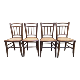4 tanned bistro chairs