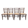 4 tanned bistro chairs