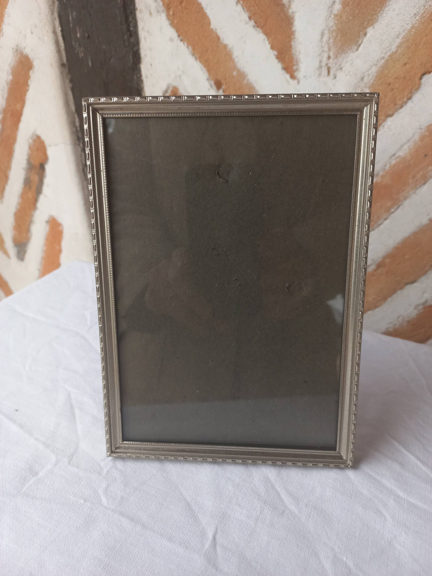 Silver metal frame