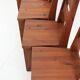 Set of 4 pinewood chairs by Sven Larsson / 1970s / Brutalism / Postmodern design
