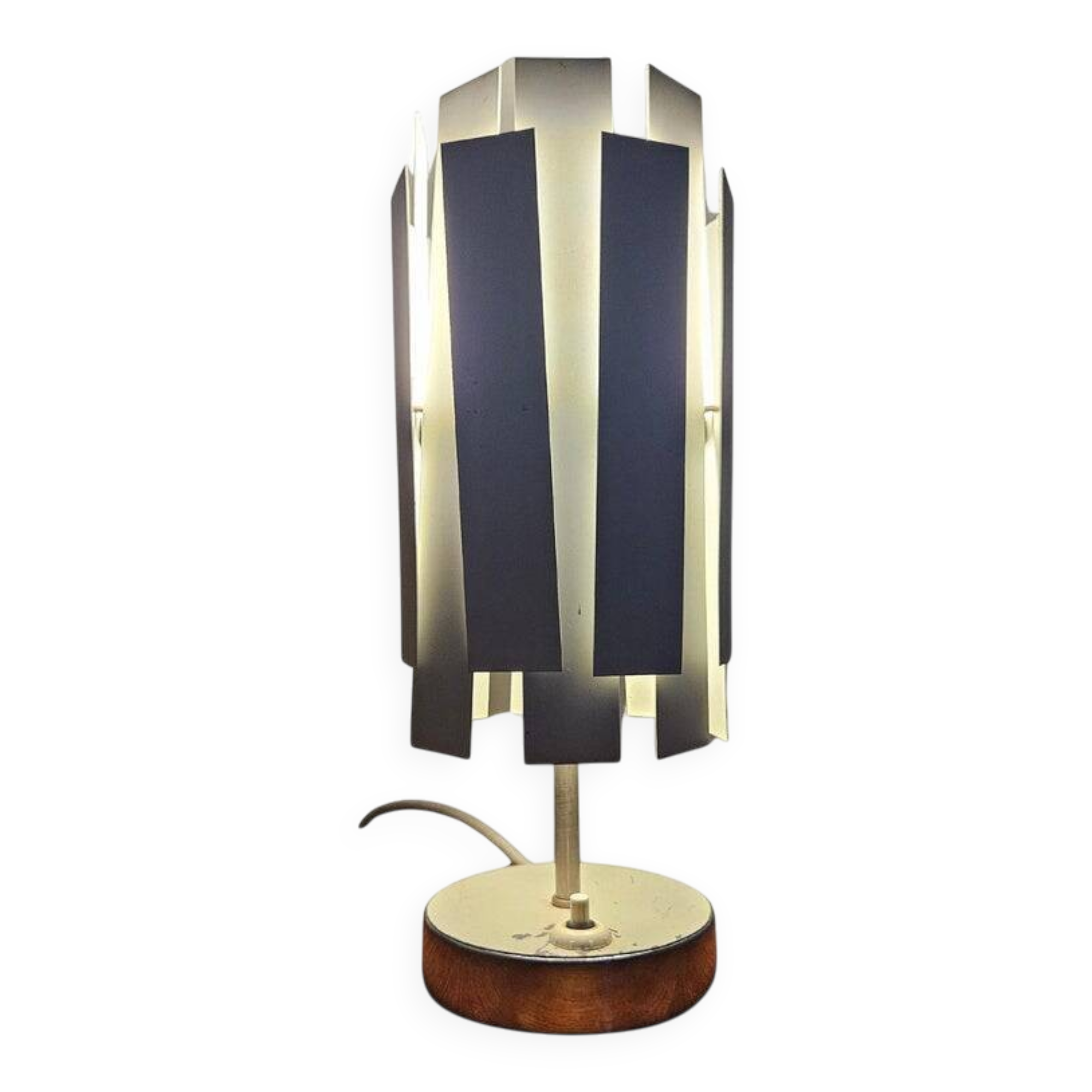 Very rare mid-century table lamp in the style of Max Sauze, France, 1970s