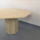 Vintage octagonal travertine dining table from the 70s 80s