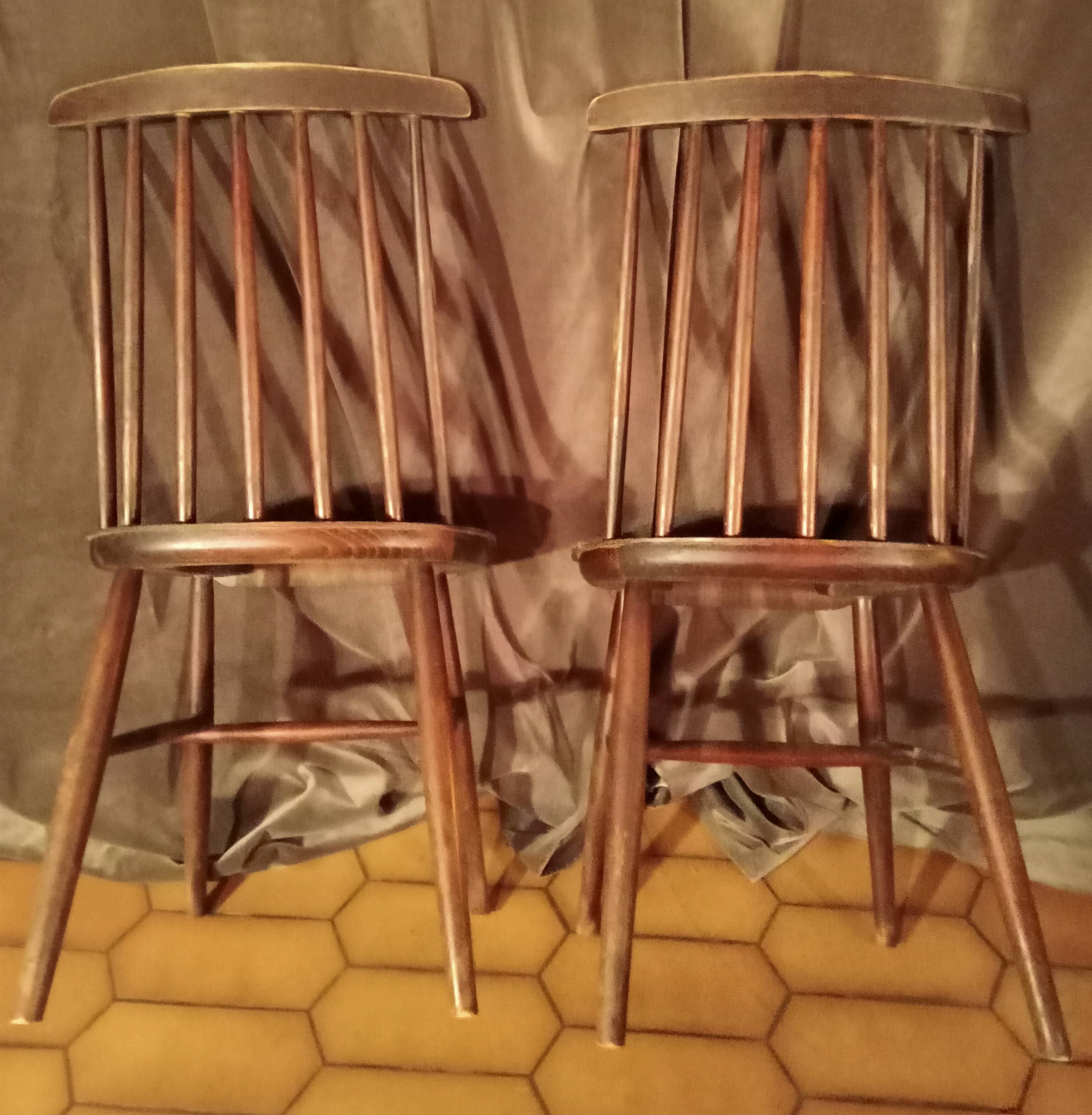 Pair of Tapiovaara Scandinavian chairs